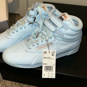 CARDI B Reebok High Top Sneakers - Women Sz 8